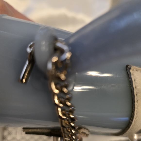 Furla Blue Mini Jelly Top-Handle Bag with Pearl Butterfly Detail - Picture 10 of 16